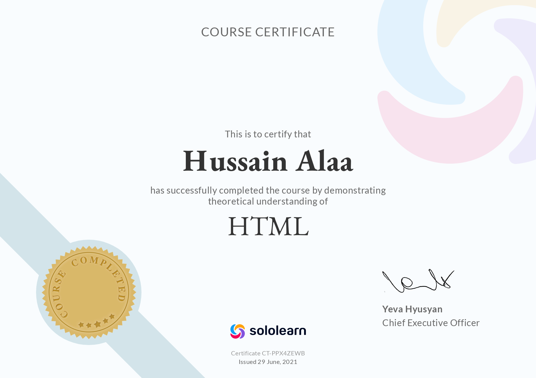 Certificate 3